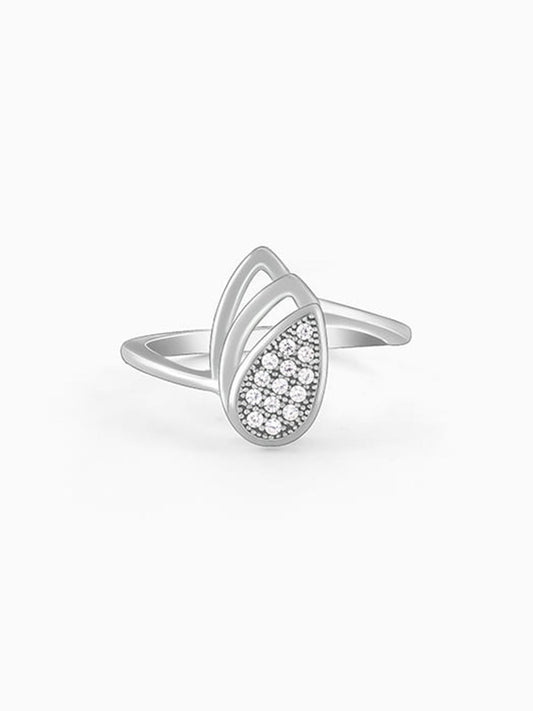 Silver Dancing Petals Ring