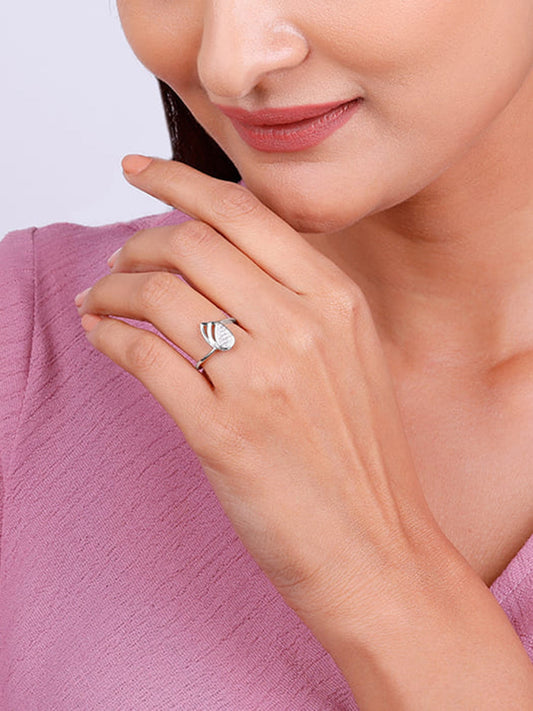 Silver Dancing Petals Ring