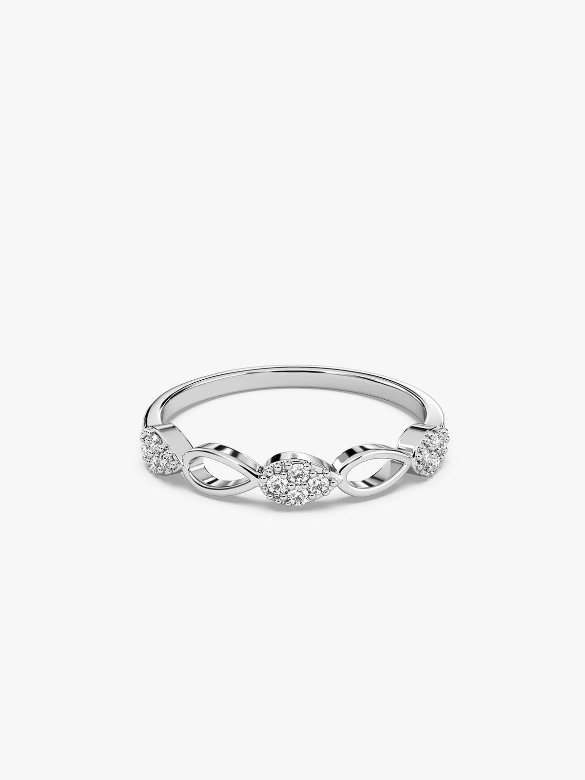 Silver Petal Garland Ring