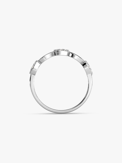 Silver Petal Garland Ring
