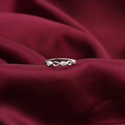 Silver Petal Garland Ring