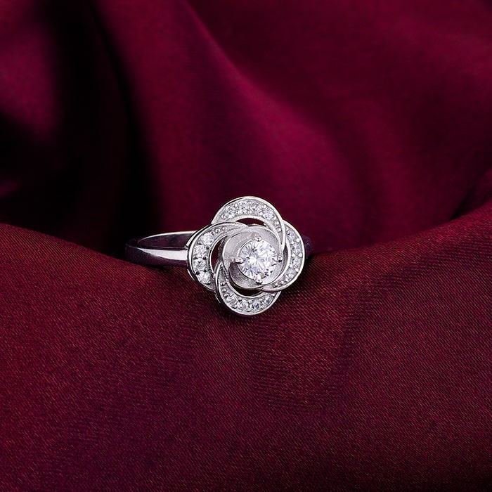 Silver Spire of Shine Ring