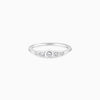 Silver Zircon Penta Glow Ring