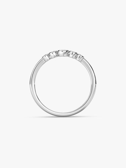 Silver Zircon Penta Glow Ring