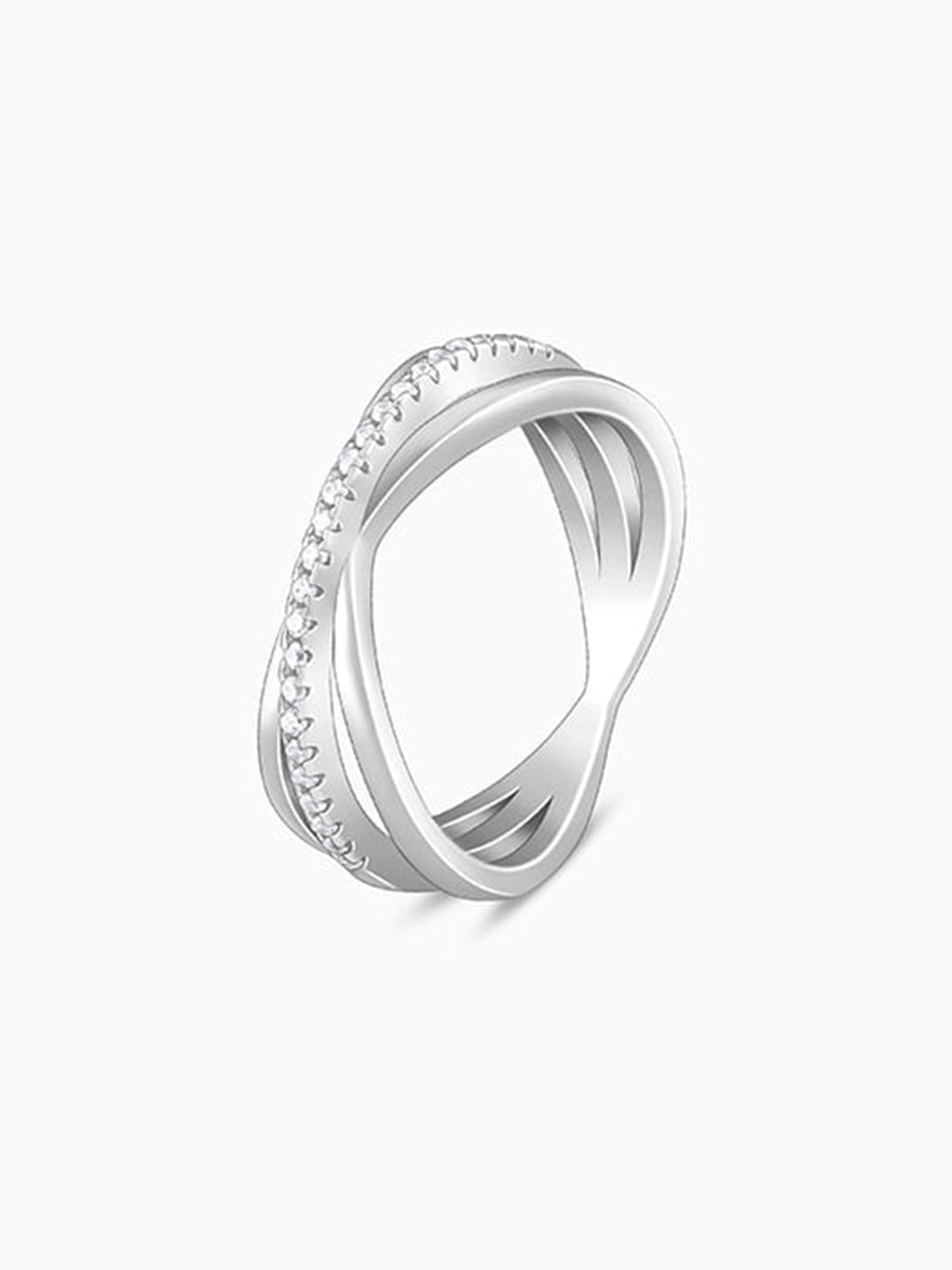 Silver Triple Interlocked Ring