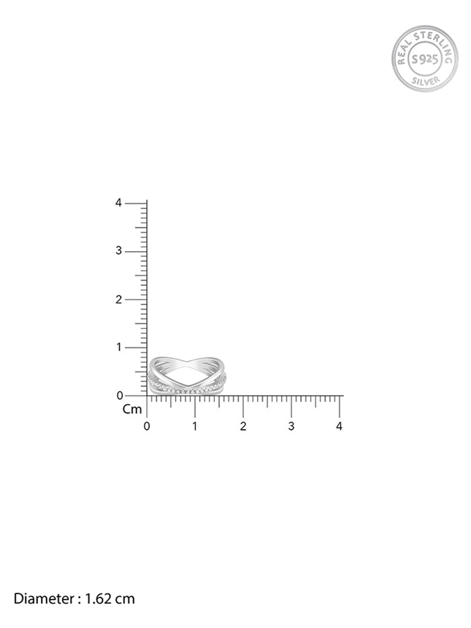 Silver Triple Interlocked Ring