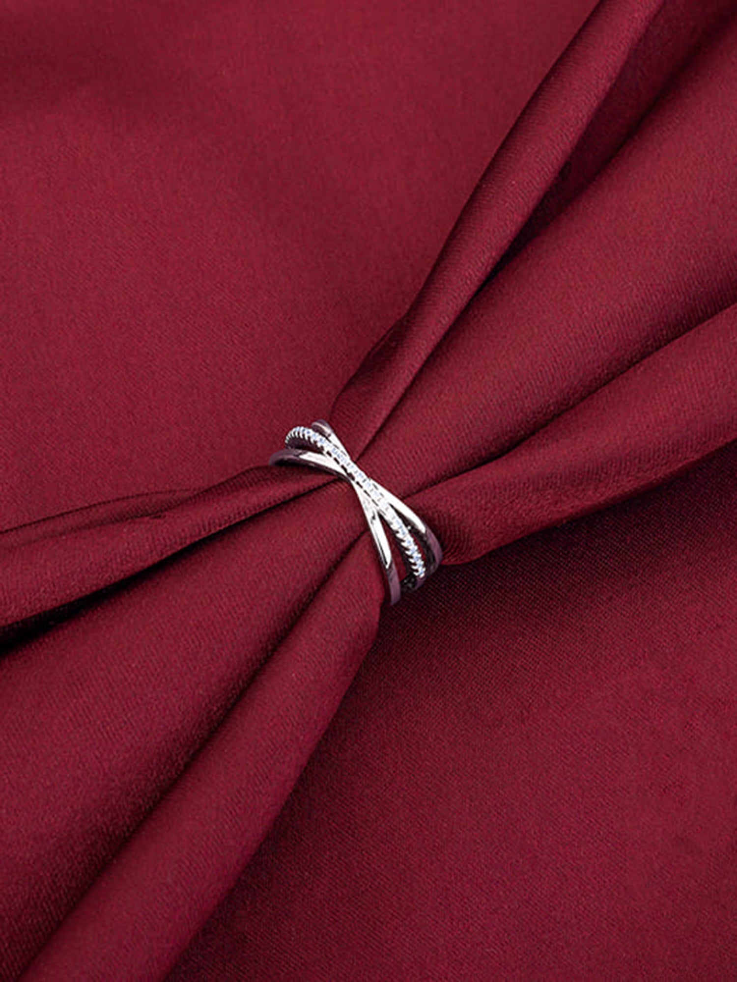 Silver Triple Interlocked Ring