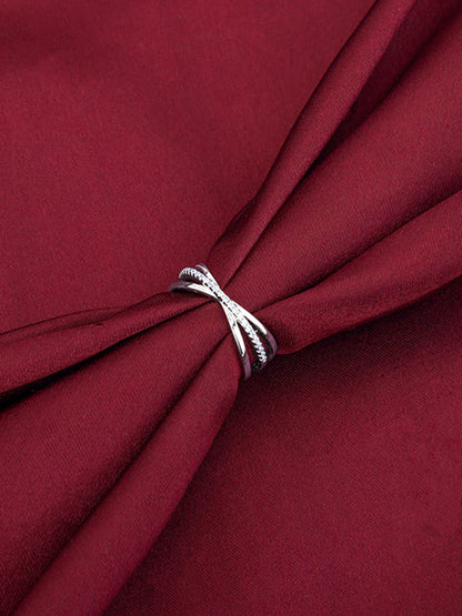 Silver Triple Interlocked Ring