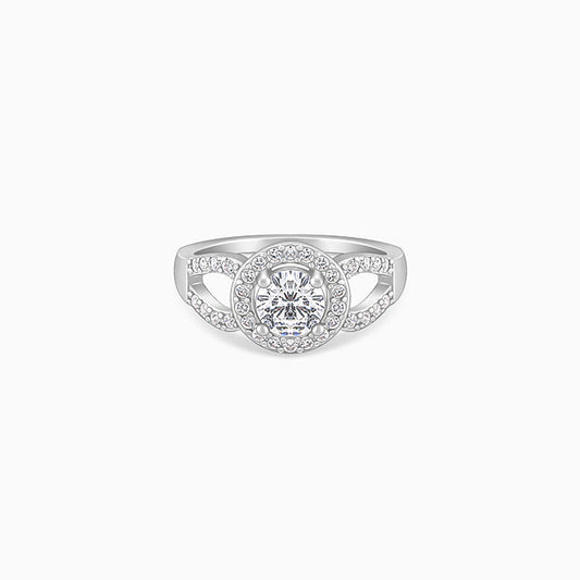 Silver Twilight Rays Ring