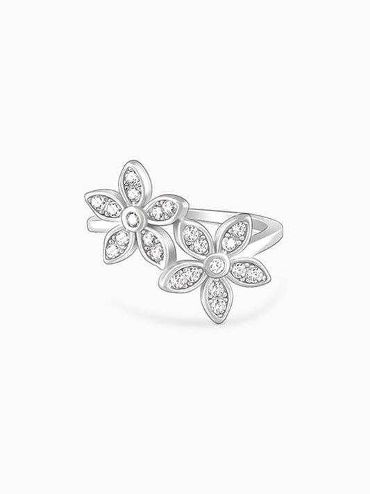 Silver Love's Flower Ring