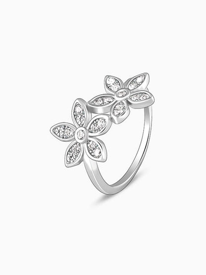 Silver Love's Flower Ring