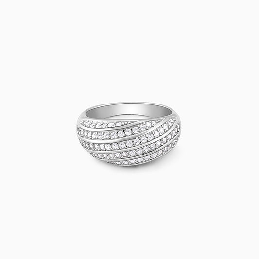 Silver Spired Dome Ring
