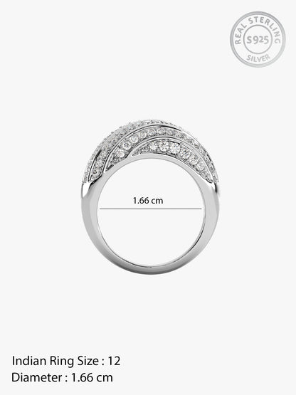 Silver Spired Dome Ring