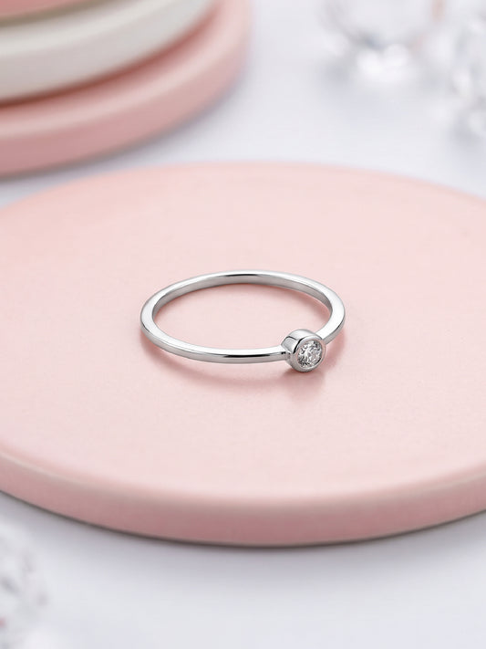 Silver Zircon Queen of Venus Ring