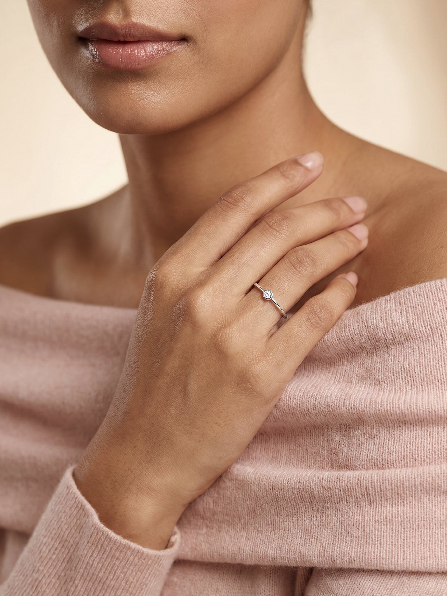 Silver Zircon Queen of Venus Ring