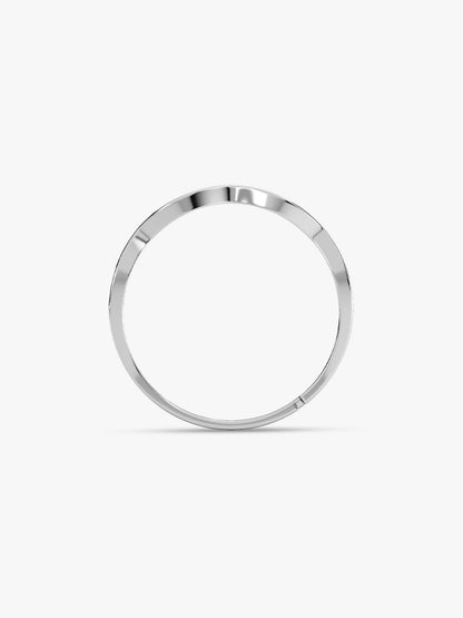 Silver Curvy Wave Ring (Size 12)