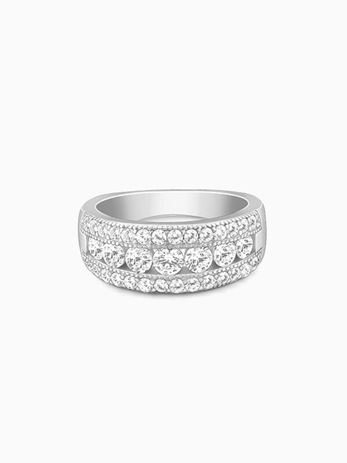 Silver Trilinear Ring