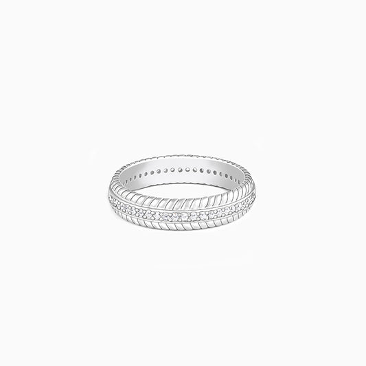 Silver Zircon Tiered Beauty Ring