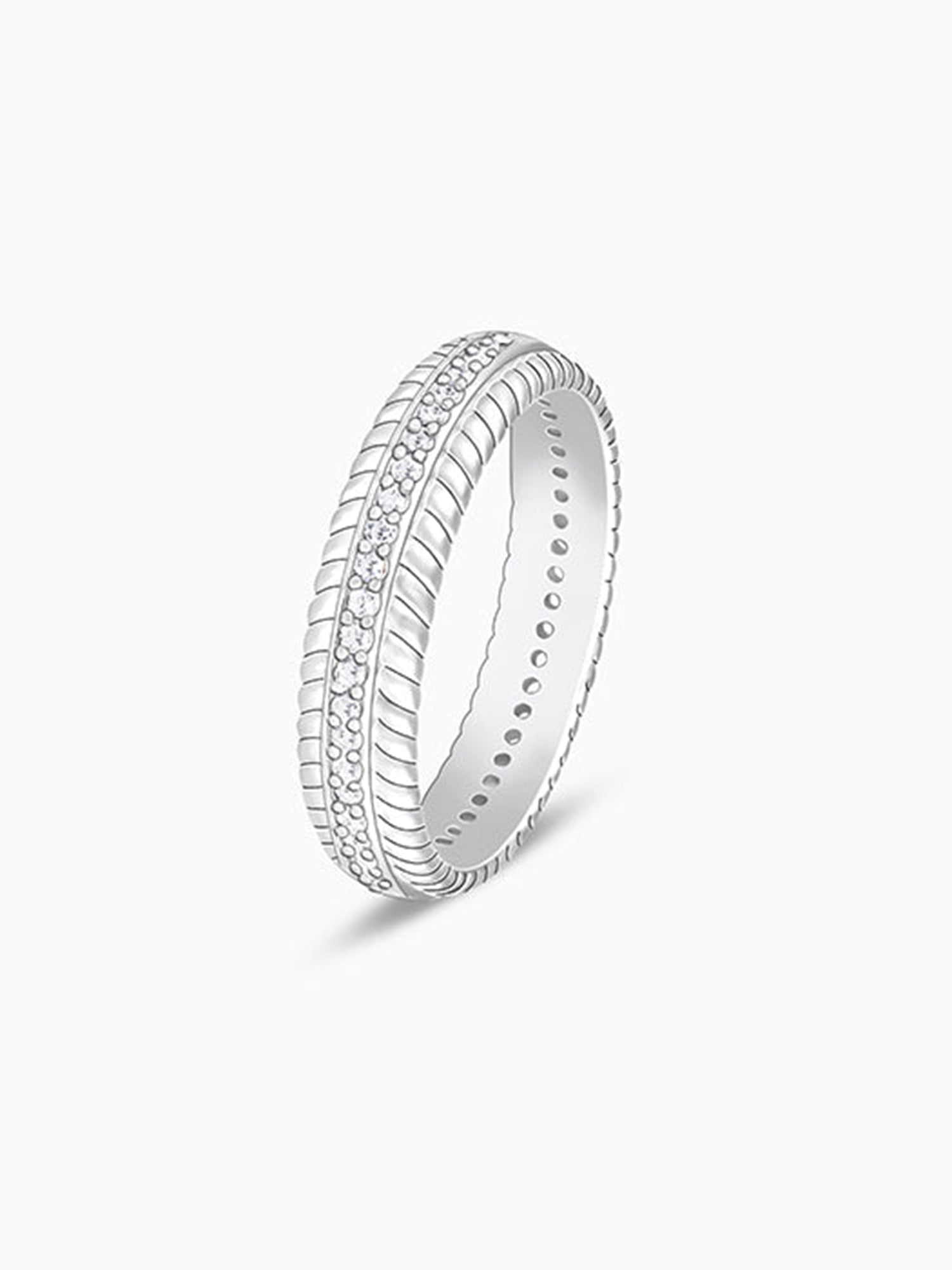 Silver Zircon Tiered Beauty Ring