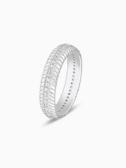Silver Zircon Tiered Beauty Ring