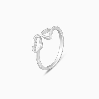 Silver Heart & Soul Ring