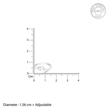 Silver Heart & Soul Ring