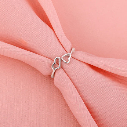 Silver Heart & Soul Ring