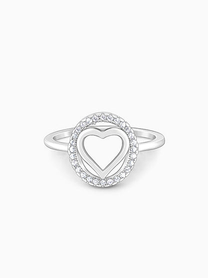 Silver Heart's Odyssey Ring
