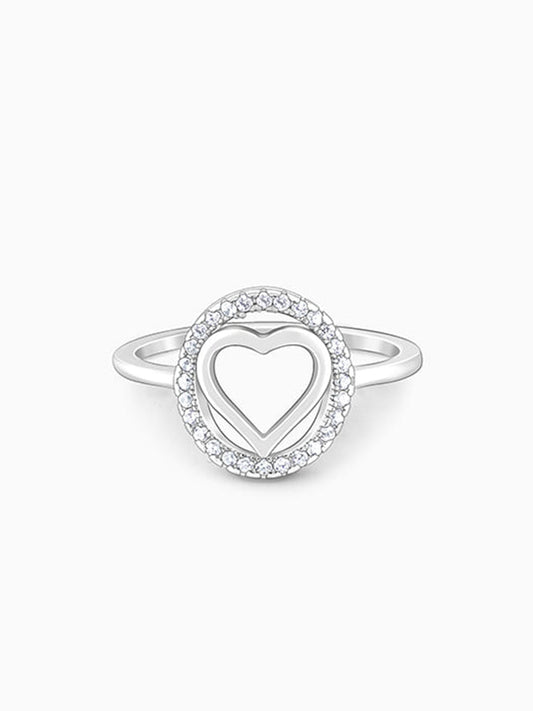 Silver Heart's Odyssey Ring