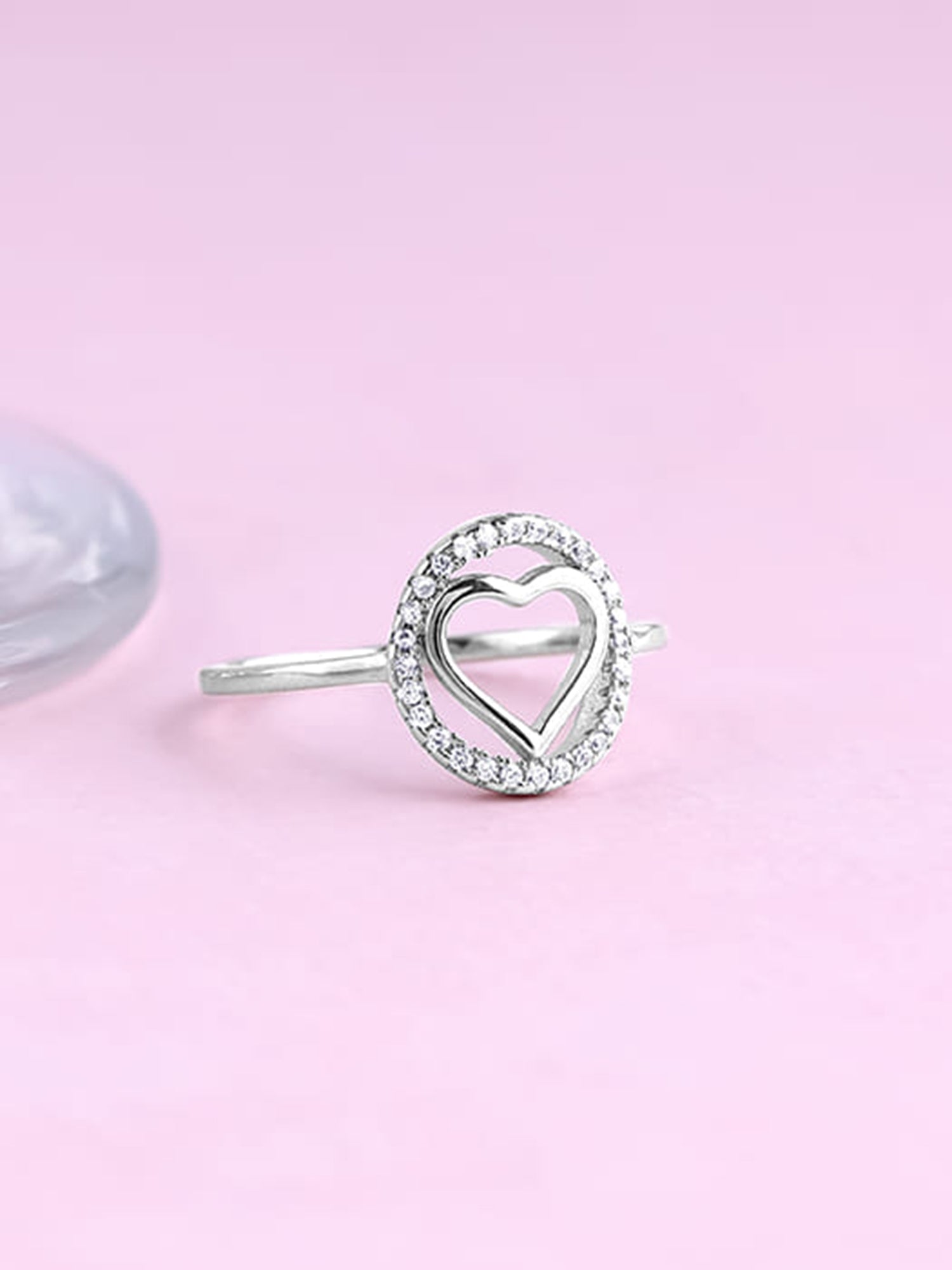 Silver Heart's Odyssey Ring