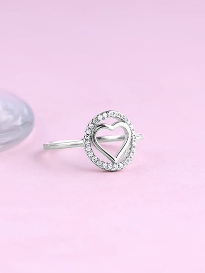 Silver Heart's Odyssey Ring