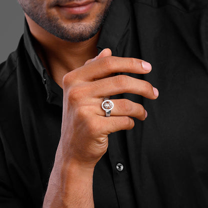 Silver Trishul Ring For Him