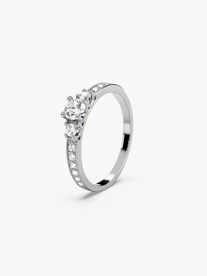 Silver Trilogy of Love Ring