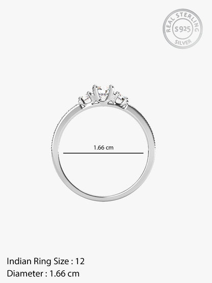 Silver Trilogy of Love Ring