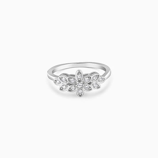 Silver Orchid Ring