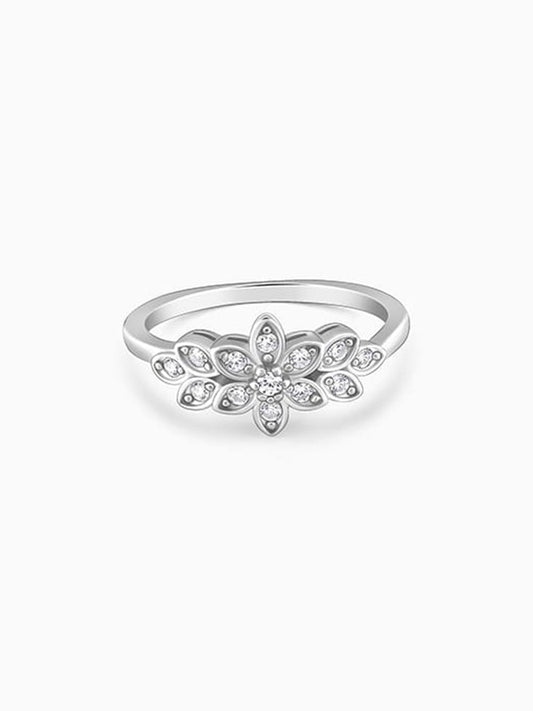 Silver Orchid Ring