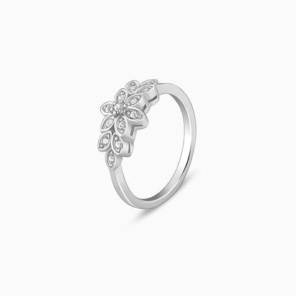 Silver Orchid Ring