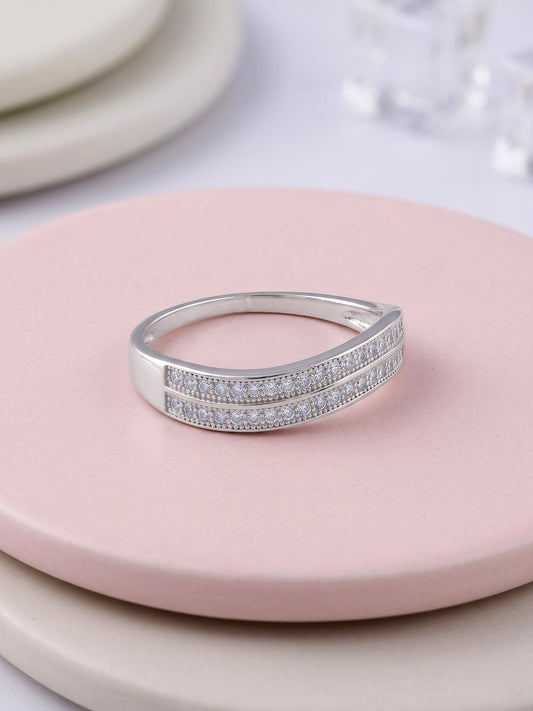 Silver Wavesome Ring