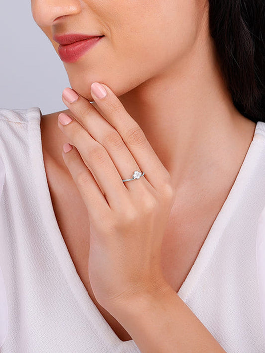 Silver Floral Muse Ring