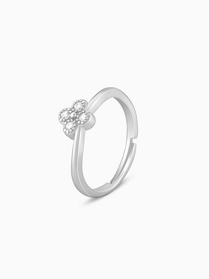 Silver Floral Muse Ring