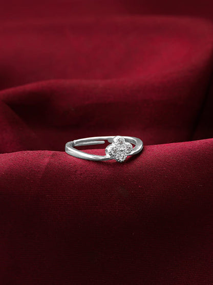 Silver Floral Muse Ring