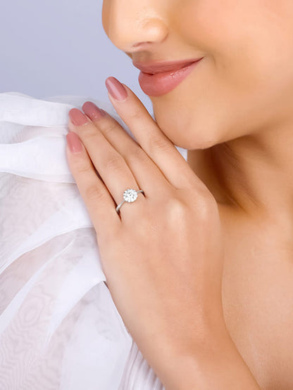 Silver Zircon Epic Glory Ring