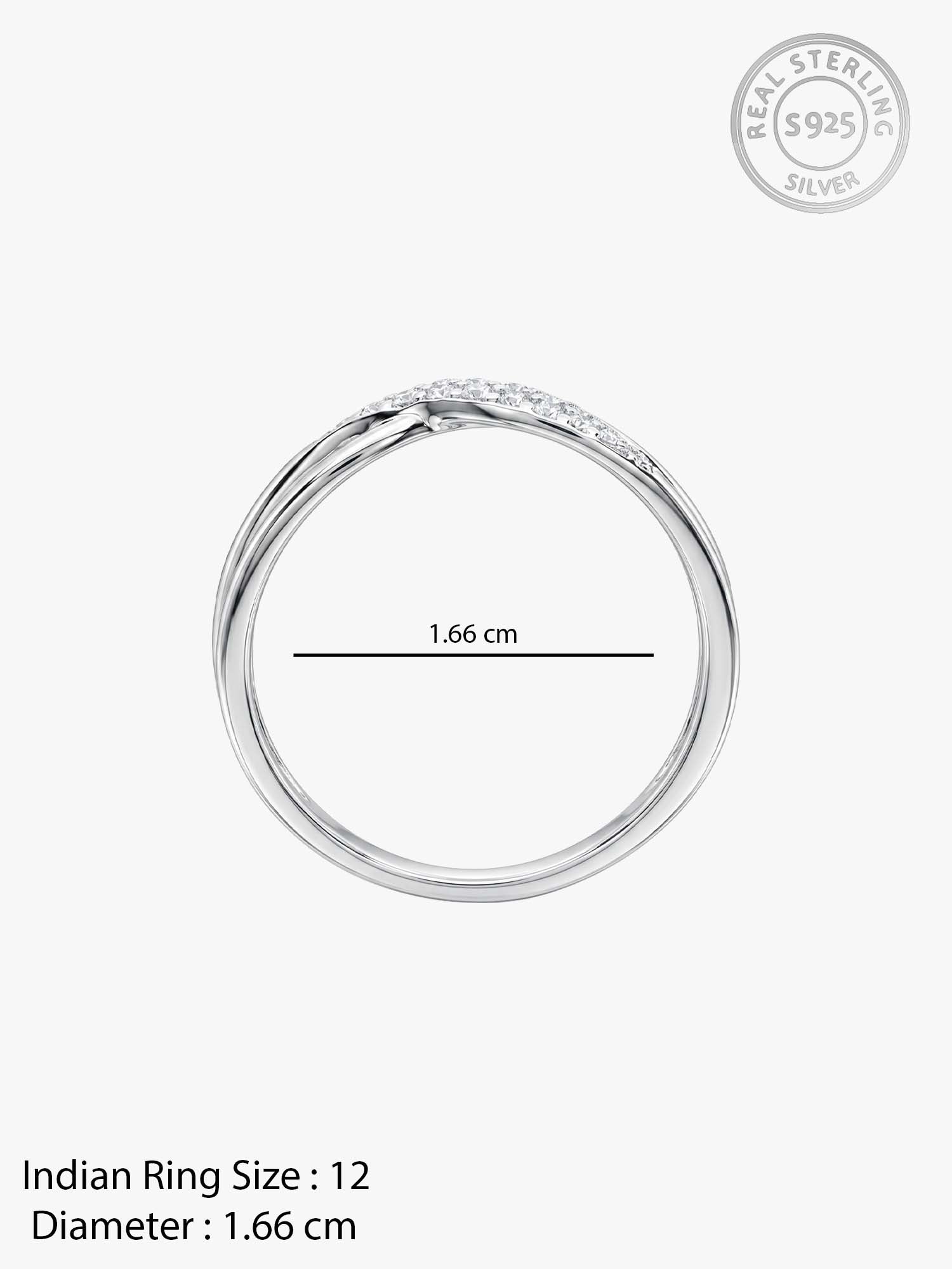 Kriti Sanon Silver Merging Orbits Ring
