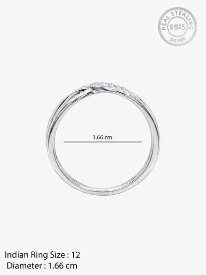 Kriti Sanon Silver Merging Orbits Ring