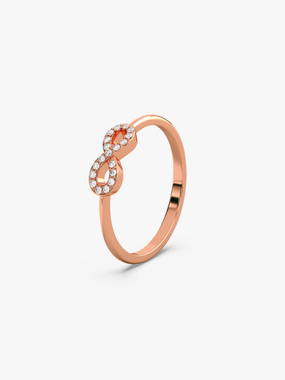 Rose Gold Zircon Loop of Hope Ring