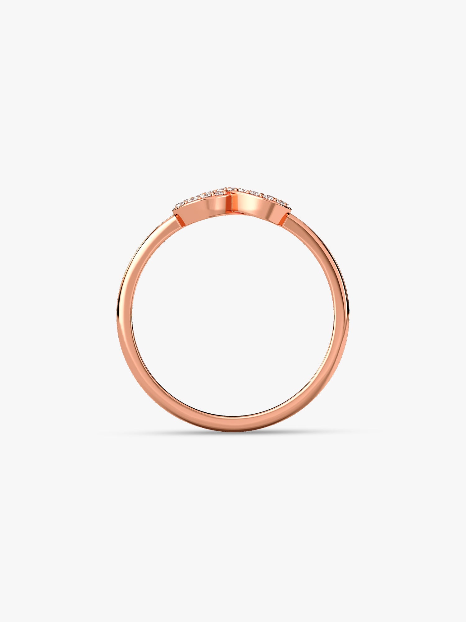 Rose Gold Zircon Loop of Hope Ring