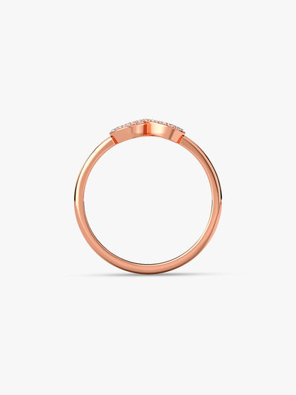 Rose Gold Zircon Loop of Hope Ring