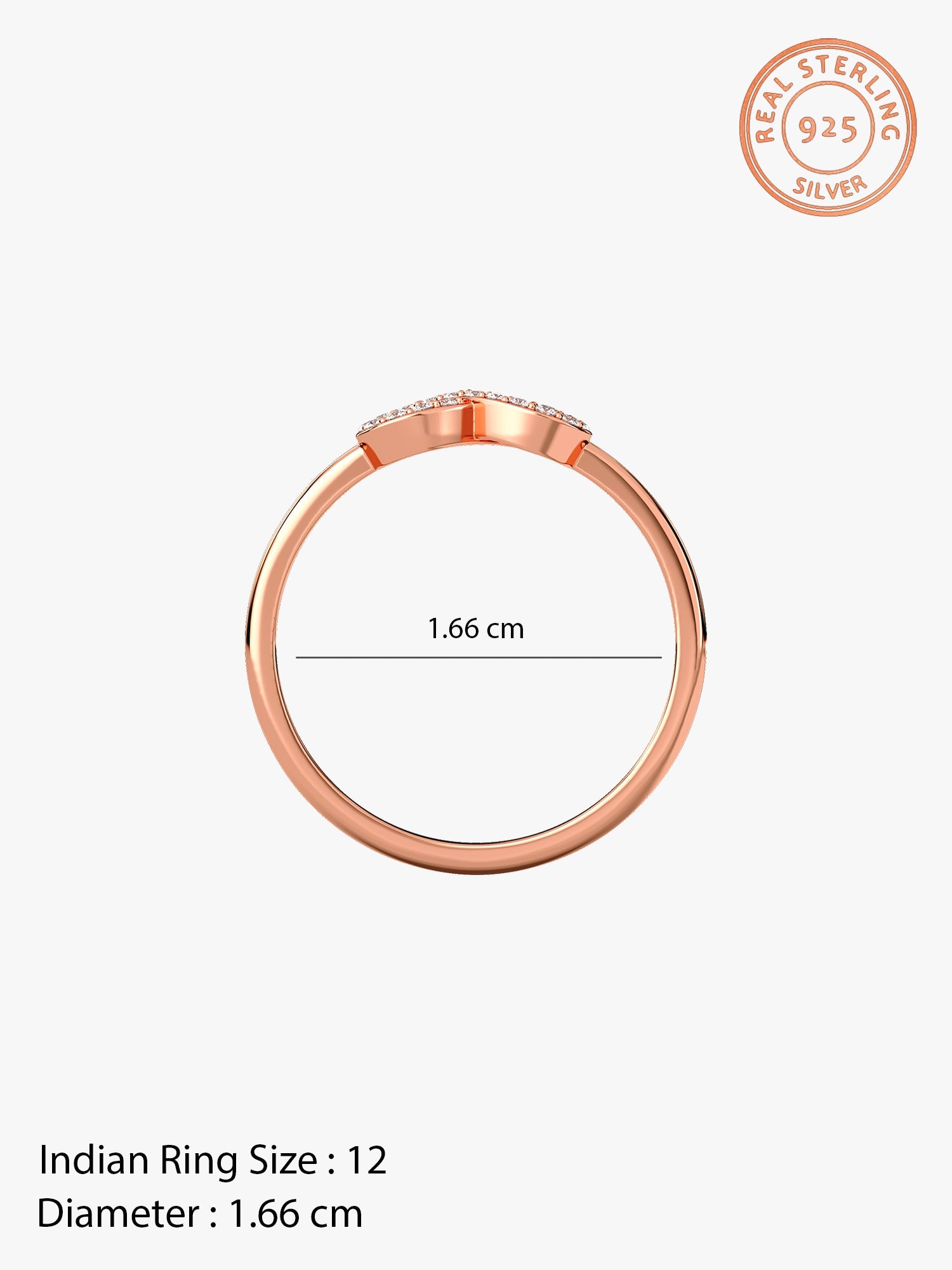 Rose Gold Zircon Loop of Hope Ring