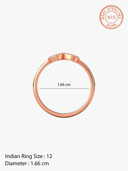 Rose Gold Zircon Loop of Hope Ring
