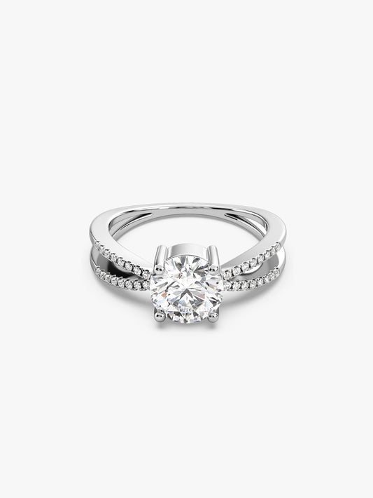Silver Midnight Glitter Ring